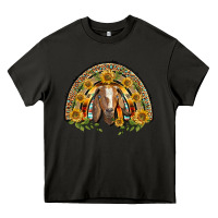 Asphalt Western Leopard Sunflower Goat Rainbow Heavy Core Tee - BarkalooDesign