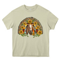 Mossy Western Leopard Sunflower Goat Rainbow Heavy Core Tee - BarkalooDesign