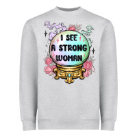 Heather Grey i see a strong woman Heavyweight Sweatshirt - MaliasSmallBusiness