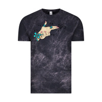 Cloud Black western turquoise gun hand Vintage Tee - MaliasSmallBusiness
