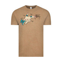 Vintage Coffee western turquoise gun hand Vintage Tee - MaliasSmallBusiness