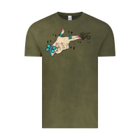 Vintage Olive western turquoise gun hand Vintage Tee - MaliasSmallBusiness