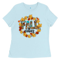 Baby Blue fall vibes Ladies Tee - CowhideDigitalArt