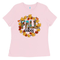 Bubblegum Pink fall vibes Ladies Tee - CowhideDigitalArt