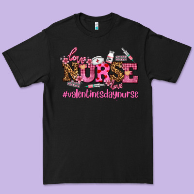 Nurse With Valentines Day Element Premium Tee Designed By Adodesignshop