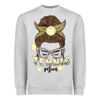 Heather Grey tennis mom Heavyweight Sweatshirt - MaliasSmallBusiness