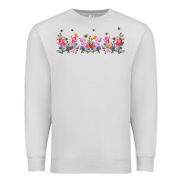 Dove Grey wild flowers Premium Sweatshirt - TumblerDesignByShophia