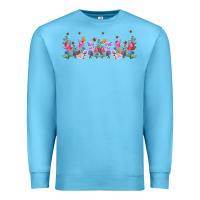 Ocean Blue wild flowers Premium Sweatshirt - TumblerDesignByShophia