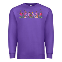 Purple wild flowers Premium Sweatshirt - TumblerDesignByShophia