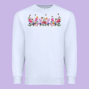 Wild Flowers Premium Sweatshirt Designed By Tumblerdesignbyshophia