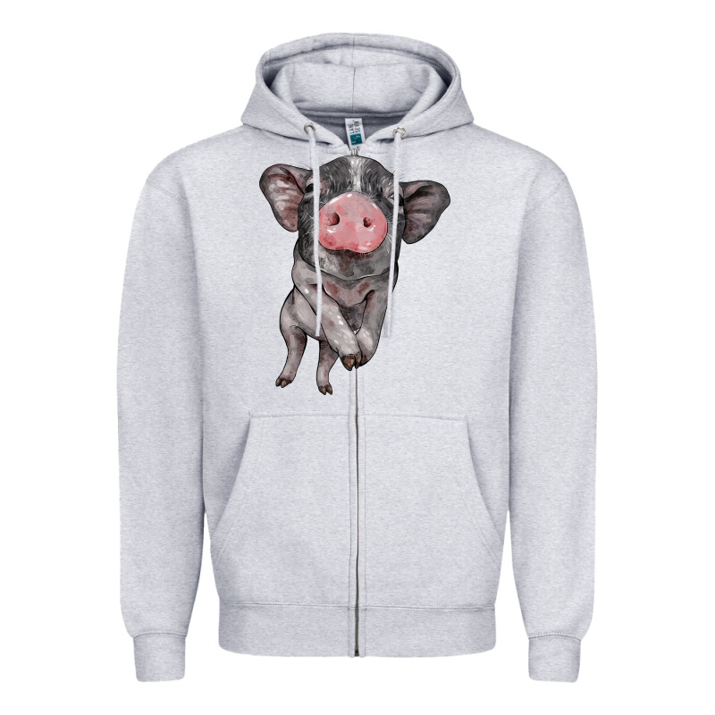 Baby Pig Zipper Hoodie by BarkalooDesign | Teevron