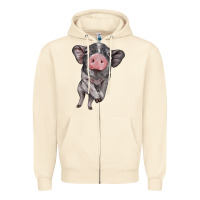 Sandshell baby pig Zipper Hoodie - BarkalooDesign