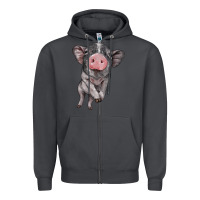 Smoke baby pig Zipper Hoodie - BarkalooDesign
