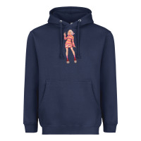 Navy colorful girl Heavyweight Hoodie - TumblerDesignByShophia