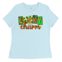 Baby Blue Lucky charm st. patricks day Ladies Tee - Neo Western