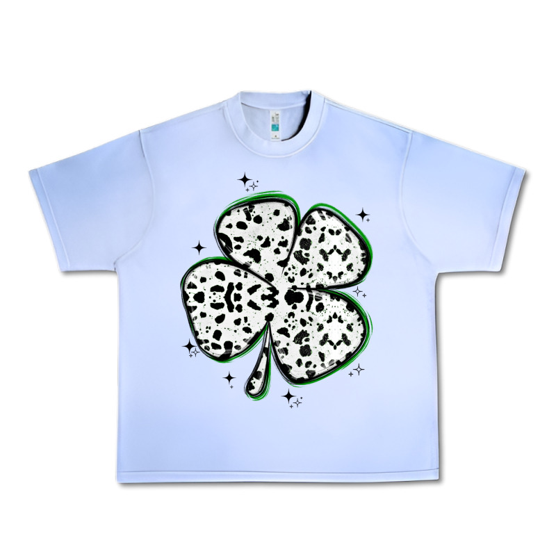 Four Leaf Clover Dalmatian Print Grunge Urban Heavy Tee by MaliasSmallBusiness | Teevron