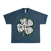 Midnight Navy four leaf clover dalmatian print grunge Urban Heavy Tee - MaliasSmallBusiness