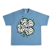 Pebble Blue four leaf clover dalmatian print grunge Urban Heavy Tee - MaliasSmallBusiness