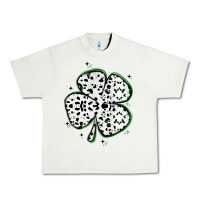 Pistachio four leaf clover dalmatian print grunge Urban Heavy Tee - MaliasSmallBusiness