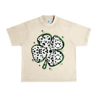 Sandshell four leaf clover dalmatian print grunge Urban Heavy Tee - MaliasSmallBusiness