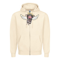 Sandshell angel baby pig Zipper Hoodie - BarkalooDesign