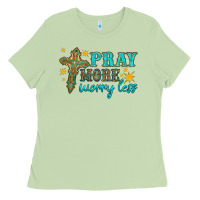 Matcha pray more worry less Ladies Tee - HRA Design Shop