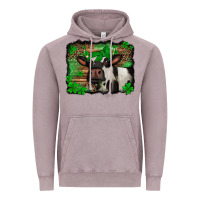 Vintage Zinc st Patricks cow with leopard background holstein cow Vintage Hoodie - Jasminsmagicworld