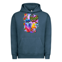 Pigment Midnight Navy Love pride Urban Hoodie - FaDigitalArtStudio