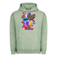 Pigment Oil Green Love pride Urban Hoodie - FaDigitalArtStudio