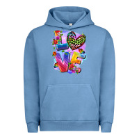 Pigment Pebble Blue Love pride Urban Hoodie - FaDigitalArtStudio