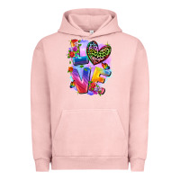 Pigment Salmon Love pride Urban Hoodie - FaDigitalArtStudio