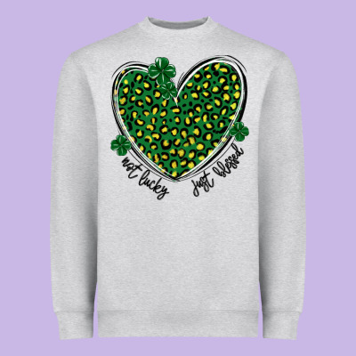 Not Lucky Just Blessed Heavyweight Sweatshirt Designed By Maliassmallbusiness