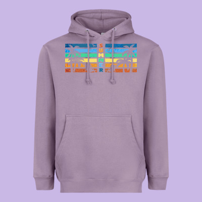 Retro Summer Heavyweight Hoodie Designed By Tumblerdesignbyshophia