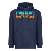 Navy retro summer Heavyweight Hoodie - TumblerDesignByShophia