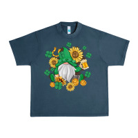 Midnight Navy st patrick's day shamrock sunflowers gnome Urban Heavy Tee - MaliasSmallBusiness