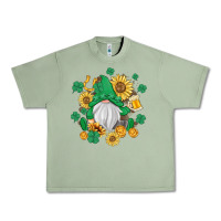 Oil Green st patrick's day shamrock sunflowers gnome Urban Heavy Tee - MaliasSmallBusiness