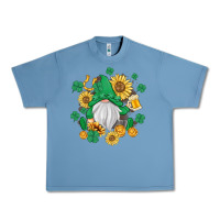 Pebble Blue st patrick's day shamrock sunflowers gnome Urban Heavy Tee - MaliasSmallBusiness