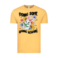 Vintage Mustard doing some spring reading Vintage Tee - MaliasSmallBusiness