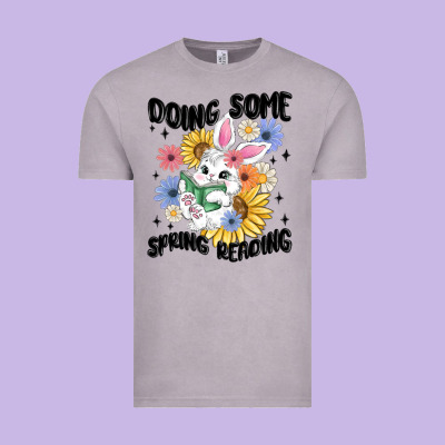 Doing Some Spring Reading Vintage Tee Designed By Maliassmallbusiness