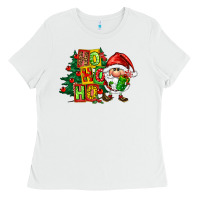 White ho ho ho santa gnomes Ladies Tee - FaDigitalArtStudio