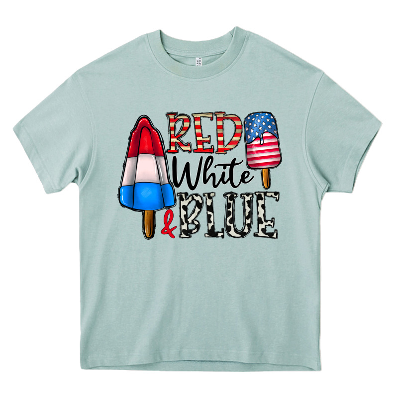 Red White Blue Heavy Core Tee by CowhideDigitalArt | Teevron