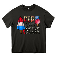 Asphalt red white blue Heavy Core Tee - CowhideDigitalArt