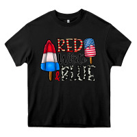 Black red white blue Heavy Core Tee - CowhideDigitalArt