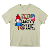 Mossy red white blue Heavy Core Tee - CowhideDigitalArt