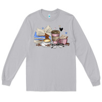 Moon Dust coffee and books Long Sleeve Tee - MaliasSmallBusiness