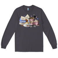 Smoke coffee and books Long Sleeve Tee - MaliasSmallBusiness