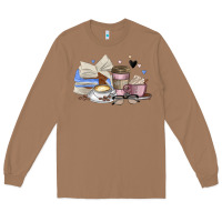 Toasted Coconut coffee and books Long Sleeve Tee - MaliasSmallBusiness