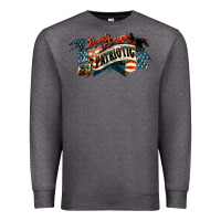 Charcoal Heather I'm not drunk I'm patriotic Premium Sweatshirt - HowdyJamesFarm