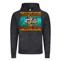 Vintage Black sunflowers cowhide leopard texas map Vintage Hoodie - BarkalooDesign