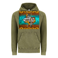 Vintage Olive sunflowers cowhide leopard texas map Vintage Hoodie - BarkalooDesign